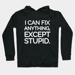 I can fix anything, except stupid. Hoodie